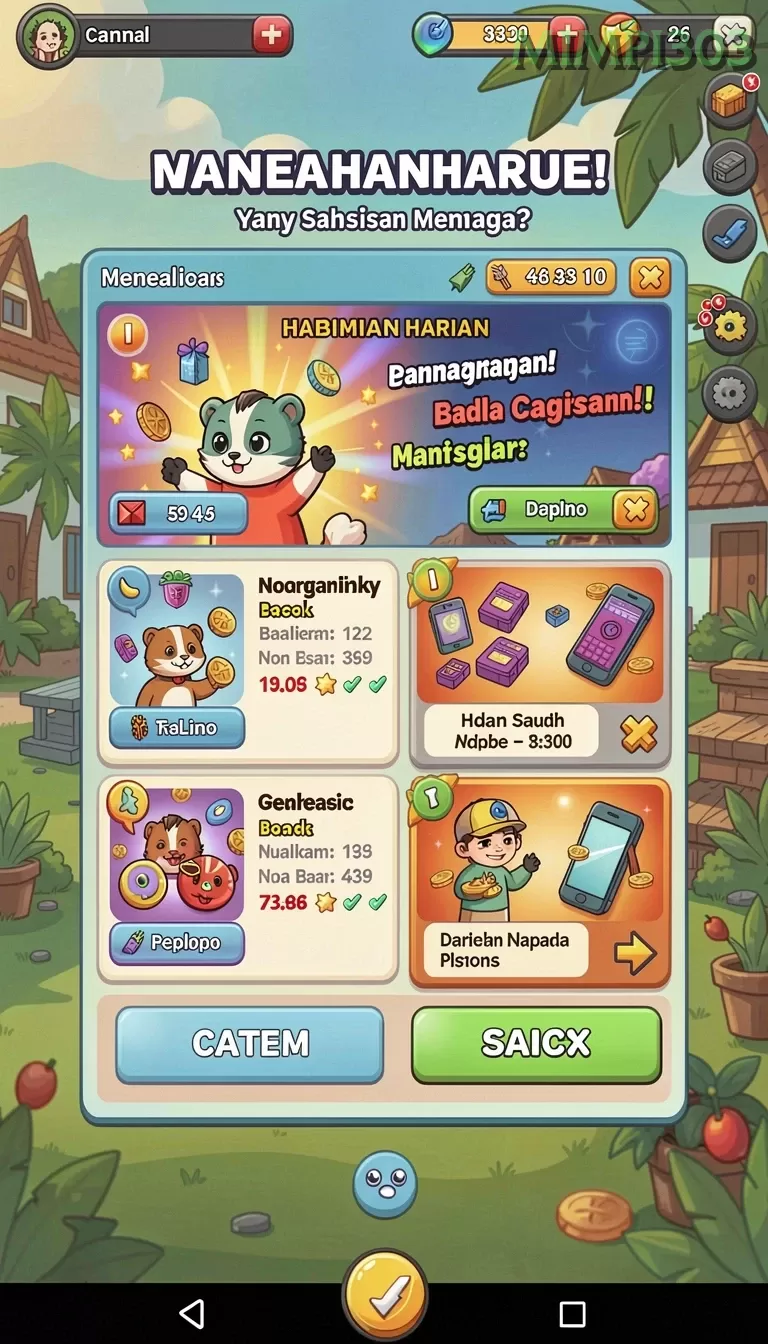 Cuplikan layar JKTWIN — menu navigasi