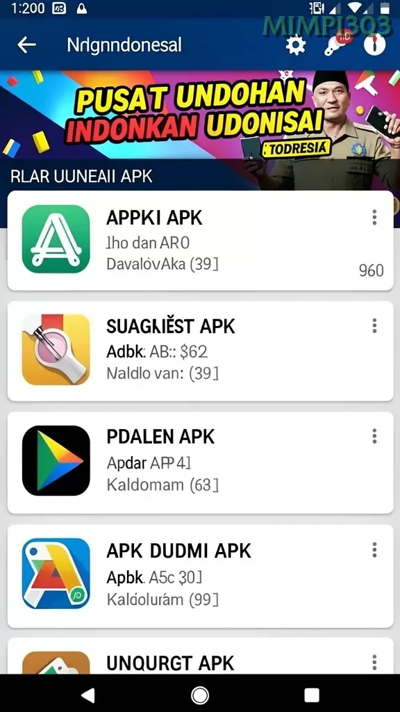 Cuplikan layar PCX777 — halaman utama